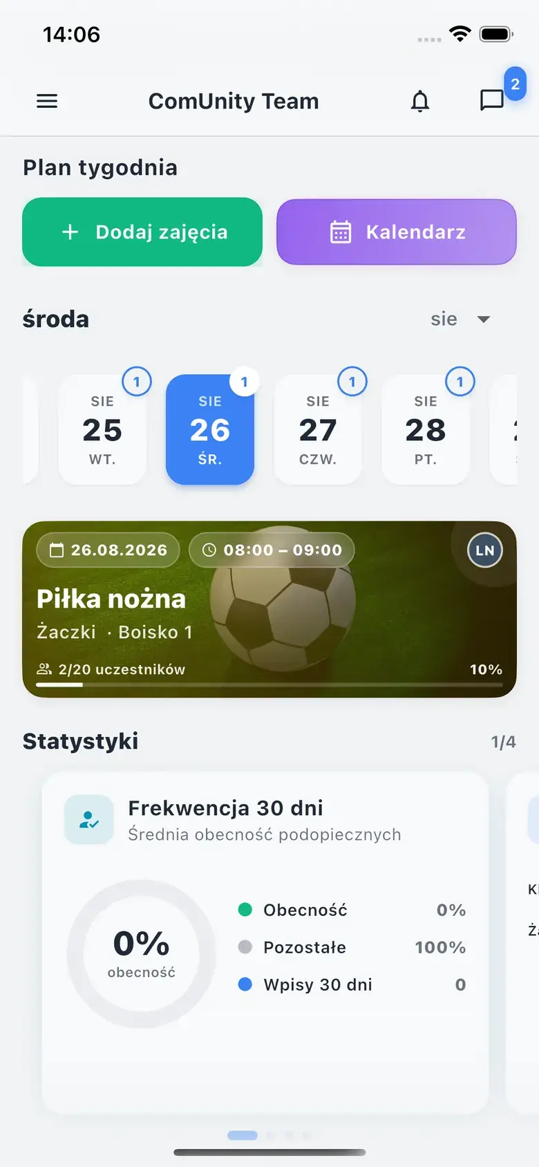 Plan — Tydzień zajęć