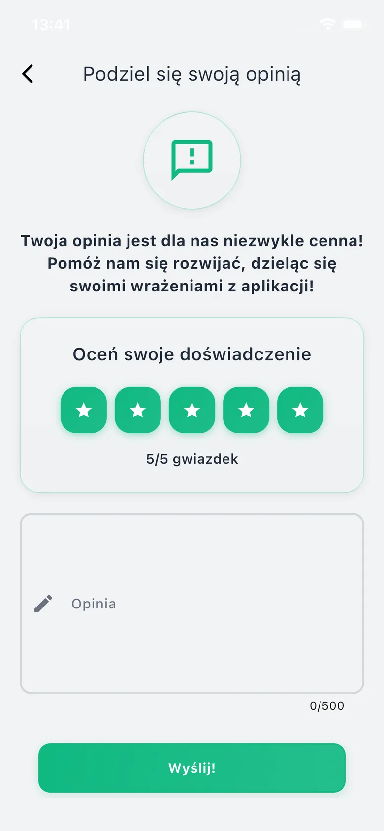 Opinia o aplikacji